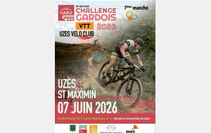 Challenge Gardois 7 Juin 2026 7ème manche Uzes